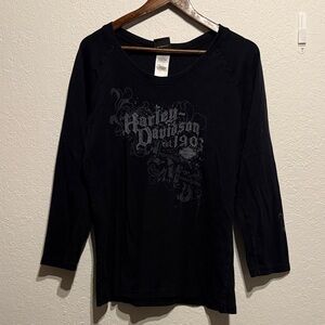 Harley-Davidson Women's Black Long Sleeve Tee